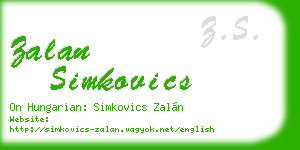 zalan simkovics business card